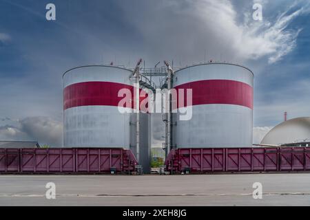 Impianto di biogas a Wetterau, Assia Foto Stock