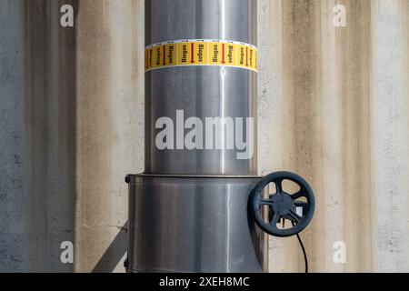 Impianto di biogas a Wetterau, Assia Foto Stock