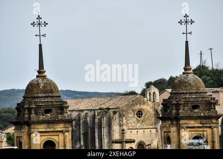 Vista di dettaglio della città spagnola di estella a leon in spagna. Foto Stock