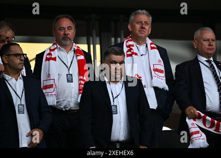 BERLINO, GERMANIA - 21 GIUGNO: VIP durante la partita della fase a gironi di UEFA EURO 2024 tra Polonia e Austria all'Olympiastadion il 21 giugno 2024 a Berlino, GE Foto Stock