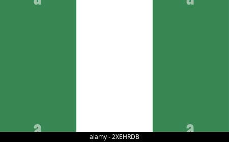 NIGERIA Flag illustrazione vettoriale, colore ufficiale, bandiera nazionale, simbolo della nazione, governo, vettore, illustrazione, allarme isolato Illustrazione Vettoriale