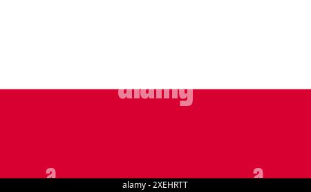 POLAND Flag illustrazione vettoriale, colore ufficiale, bandiera nazionale, simbolo della nazione, governo, vettore, illustrazione, allarme isolato Illustrazione Vettoriale