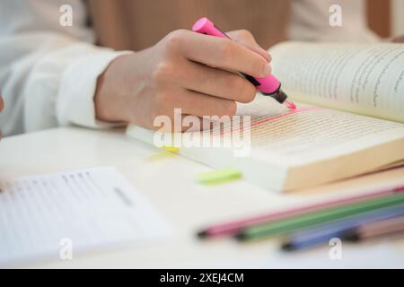 L'apprendimento con gli amici i giovani studenti universitari Tutor per l'esame aiuta i compiti scolastici insieme withÂ la cattura degli amici Foto Stock