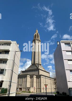 Chiesa di San Giuseppe a le Havre, Seine-Maritime, Normandia Francia Foto Stock