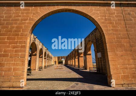 Giardini Barakka superiori a la Valletta su Malta Foto Stock