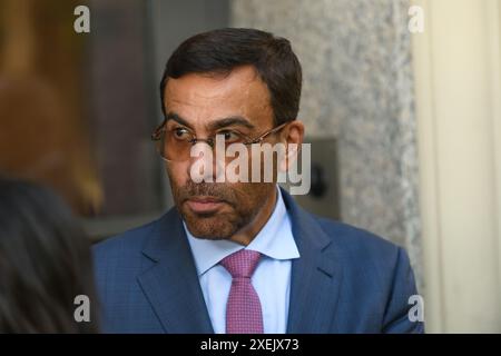 RIGA, LETTONIA. 22 maggio 2024. Ahmed Ali al Sayeagh , ministro di Stato degli Emirati Arabi Uniti, partecipa alla cerimonia di apertura dell'ambasciata degli Emirati Arabi Uniti in Lettonia. Foto Stock