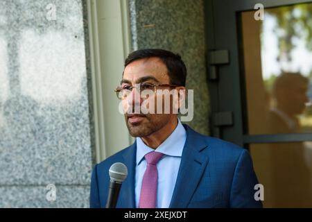 RIGA, LETTONIA. 22 maggio 2024. Ahmed Ali al Sayeagh , ministro di Stato degli Emirati Arabi Uniti, partecipa alla cerimonia di apertura dell'ambasciata degli Emirati Arabi Uniti in Lettonia. Foto Stock