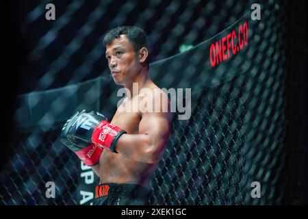 Bangkok, Thailandia. 8 giugno 2024. Sitthichai Sitsongpeenong visto durante la partita ONE 167 all'IMPACT Arena, Exhibition and Convention Center. Credito: SOPA Images Limited/Alamy Live News Foto Stock