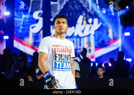 Bangkok, Thailandia. 8 giugno 2024. Jo Nattawut ha visto durante la partita ONE 167 all'IMPACT Arena, Exhibition and Convention Center. Credito: SOPA Images Limited/Alamy Live News Foto Stock