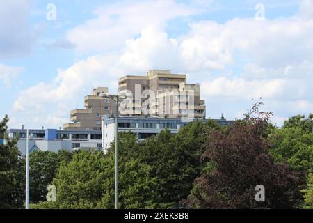 Vista dell'uni-Center dalla Ruhr University Bochum Foto Stock