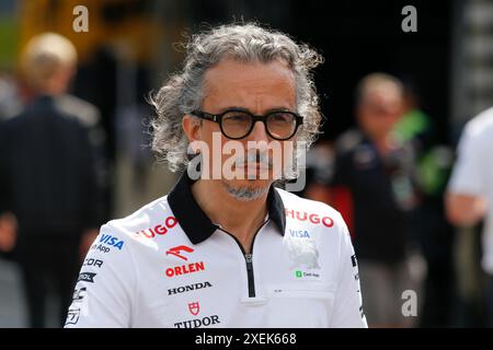 Spielberg, Austria. 28 giugno 2024. Formula 1 Quatar Airlines Austrian Grand Prix al Red Bull Ring, Austria. Nella foto: Laurent Mekies, team principal di Visa Cash App RB Formula One Team © Piotr Zajac/Alamy Live News Foto Stock
