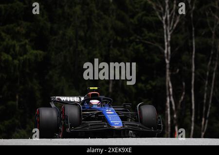 02 SARGEANT Logan (usa), Williams Racing FW46, azione durante il Gran Premio d'Austria di Formula 1 Qatar Airways 2024, 11° round del Campionato del mondo di Formula 1 2024 dal 28 al 30 giugno 2024 sul Red Bull Ring, a Spielberg, Austria - Photo Antonin Vincent/DPPI credito: DPPI Media/Alamy Live News Foto Stock