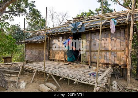 Bangladesh. Nei dintorni di Bandarban. Tripura Tribe. Foto Stock