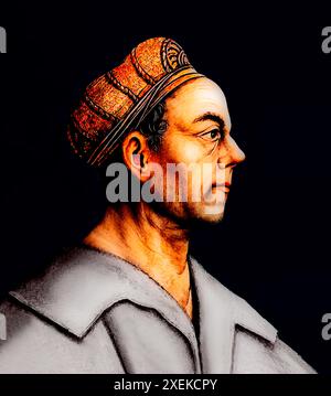 Ritratto di Jakob Fugger, 1459 - 1525, uomo d'affari tedesco, editato digitalmente Foto Stock