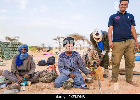 Mauritania, periferia di Chinguetti, vita quotidiana Foto Stock