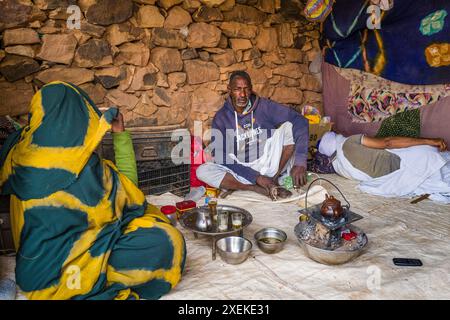 Mauritania, M'Haireth, vita quotidiana Foto Stock