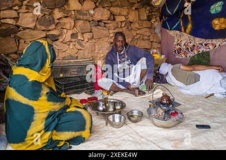 Mauritania, M'Haireth, vita quotidiana Foto Stock