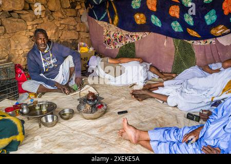 Mauritania, M'Haireth, vita quotidiana Foto Stock