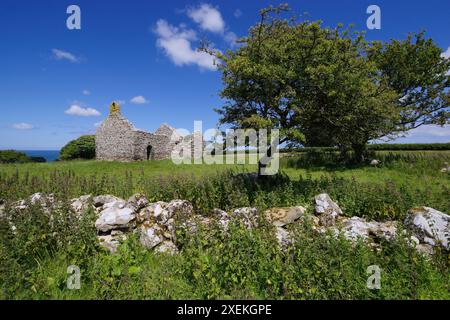 Capel, Llugwy, Hen Gapel Lligwy, Anglesey, Galles del Nord, Regno Unito. Foto Stock