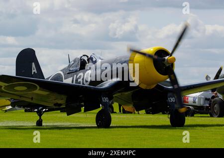 Chance-Vought, FG-1D, Sywell, Air display, Inghilterra, Regno Unito. Foto Stock