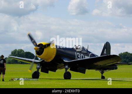 Chance-Vought, FG-1D, Sywell, Air display, Inghilterra, Regno Unito. Foto Stock