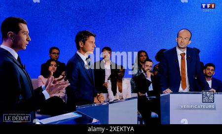 DIBATTITO TELEVISIVO LEGISLATIVES 2024 Foto Stock