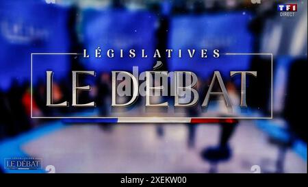 DIBATTITO TELEVISIVO LEGISLATIVES 2024 Foto Stock