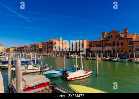 Canale sulla Giudecca, Venezia; Venezia, Veneto, Italia Foto Stock