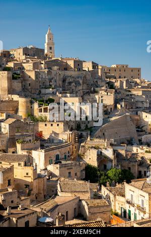 Matera una delle città più antiche del mondo, la Provincia di Matera, i Sassi di Matera, Basilicata, Italia meridionale. Sassi. La famosa città del Sud Foto Stock