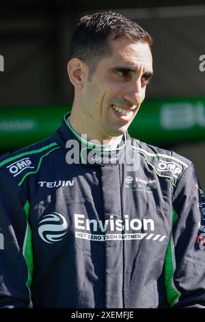 Portland, Etats Unis. 28 giugno 2024. BUEMI Sébastien (swi), Envision Racing, Jaguar i-Type 6, ritratto durante l'ePrix di Portland 2024, 9° incontro del Campionato Mondiale ABB FIA di Formula e 2023-24, sul circuito Internazionale di Portland dal 28 al 30 giugno 2024 a Portland, Stati Uniti d'America - foto Frédéric le Floc'h/DPPI credito: media DPPI/Alamy Live News Foto Stock