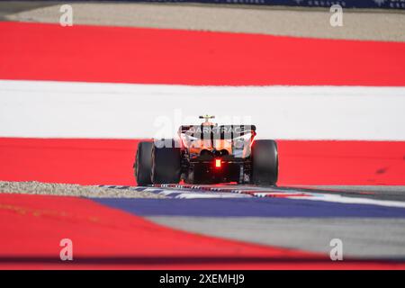 Durante la sessione di qualificazione Sprint di Formula 1 Qatar Airways Austrian Grand Prix 2024, RedBull Ring, Spielberg, Austria 28 giugno 2024 Credit: Independent Photo Agency Srl/Alamy Live News Foto Stock