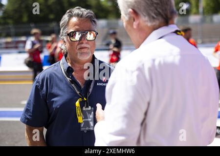 ANDRETTI Michael (usa), Team Owner di Andretti Motorsport, ritratto durante l'ePrix di Portland 2024, 9° incontro del Campionato del mondo ABB FIA Formula e 2023-24, sul circuito Portland International Raceway dal 28 al 30 giugno 2024 a Portland, Stati Uniti d'America Foto Stock