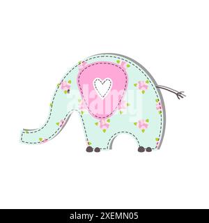 Elefante. Isolato su sfondo bianco. Illustrazione Vettoriale