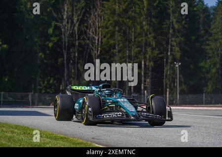 Spielberg, Austria. 28 giugno 2024. Lance Stroll (CAN) - Aston Martin Aramco F1 Team - Aston Martin AMR24 - Mercedesdurante la sessione di qualificazione Sprint di Formula 1 Qatar Airways Austrian Grand Prix 2024, RedBull Ring, Spielberg, Austria 28 giugno 2024 Credit: SIPA USA/Alamy Live News Foto Stock