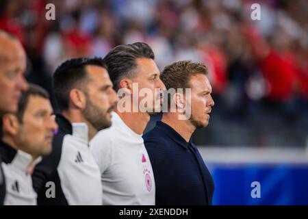 Francoforte, Germania. 23 giugno 2024. Co Trainer Sandro Wagner (Deutschland) Trainer Julian Nagelsmann (Deutschland) Svizzera - Germania Schweiz - Deu Foto Stock