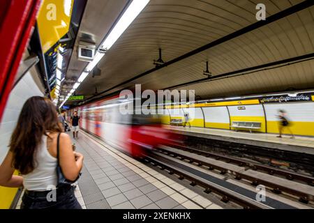 La metropolitana, barcellona, spagna. Foto Stock