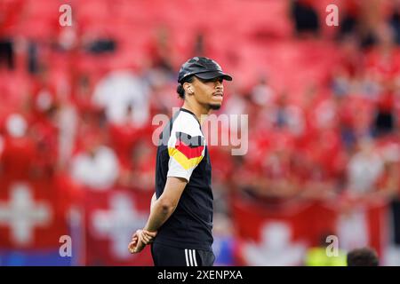 Francoforte, Germania. 23 giugno 2024. Leroy sane (Germania) visto durante la partita di UEFA Euro 2024 tra le squadre nazionali di Svizzera e Germania al Deutsche Bank Park. Punteggio finale : Svizzera 1:1 Germania credito: SOPA Images Limited/Alamy Live News Foto Stock