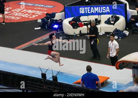 Minneapolis, Minnesota, Stati Uniti. 27 giugno 2024. KAI UEMURA compete sui vault compete sui vault. (Credit Image: © Karen I. Hirsch/ZUMA Press Wire) SOLO PER USO EDITORIALE! Non per USO commerciale! Foto Stock