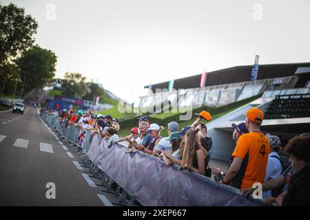 Spielberg, Austria. 29 giugno 2024. Public/Tifosi/fan/Grandstand durante il GP d'Austria, Spielberg 27-30 giugno 2024, campionato del mondo di Formula 1 2024. Crediti: Independent Photo Agency Srl/Alamy Live News Foto Stock