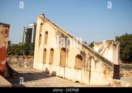 Jantar Mantar Antica architettura, Nuova Delhi, India Foto Stock