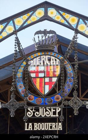 Mercat San Josep, il mercato della Boqueria, Las Ramblas. Barcellona. La Catalogna. Spagna. Foto Stock