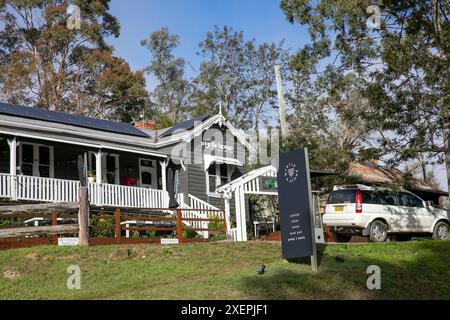 Villaggio storico di Wollombi nella regione di Hunter nel nuovo Galles del Sud, ristorante Myrtle and Stone Cafe Diner, NSW, Australia Foto Stock