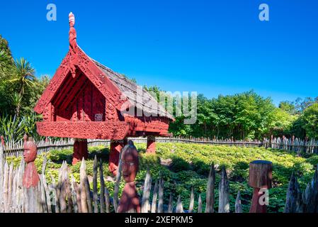 Il te Parapara Garden, uno dei diciotto diversi giardini chiusi che compongono gli Hamilton Gardens nella regione di Waikato, nell'Isola del Nord della nuova Zelanda Foto Stock