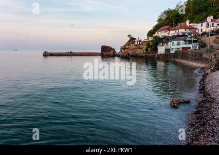 Babbacombe Bay and Harbour, Torbay, Devon Foto Stock
