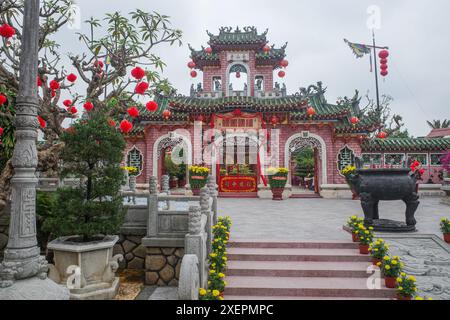 Hoi An, Vietnam - 7 febbraio 2024: Phuoc Kien Hoi Quan, Fukien Chinese Congregation Assembly Hall and Temple, Hoi An Old Quarter Foto Stock