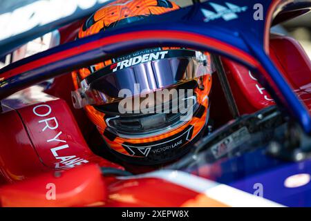 Spielberg, Autriche. 28 giugno 2024. MEGUETOUNIF Sami (fra), Trident, Dallara F3 2019, ritratto durante il 6° round del Campionato FIA di Formula 3 2024 dal 28 al 30 giugno 2024 sul Red Bull Ring, a Spielberg, Austria - Photo Sebastian Rozendaal/Dutch Photo Agency/DPPI Credit: DPPI Media/Alamy Live News Foto Stock