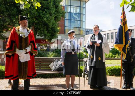 9° Brentwood Essex 29 giugno 2024 giorno delle forze Armate Brentwood Essex credito: Ian Davidson/Alamy Live News Foto Stock