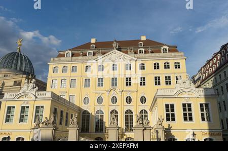 Coselpalais a Dresda, Sassonia, Germania alla luce della sera Foto Stock