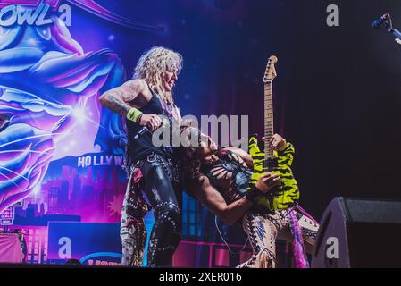 L'american Band Steel Panther si è esibita al Danish Copenhell Festival 2024. Credito: Andrea Pinna Foto Stock