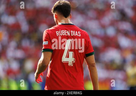 Dortmund, Germania. 22 giugno 2024. Ruben Dias (Portogallo) visto durante la partita di UEFA Euro 2024 tra Turchia e Portogallo al Signal Iduna Park. Punteggio finale; Turchia 0:3 Portogallo. Credito: SOPA Images Limited/Alamy Live News Foto Stock